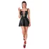Noir - Front Lace-Up Mini Dress (Black)