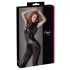 Cottelli - short-sleeved shiny catsuit (black) - S