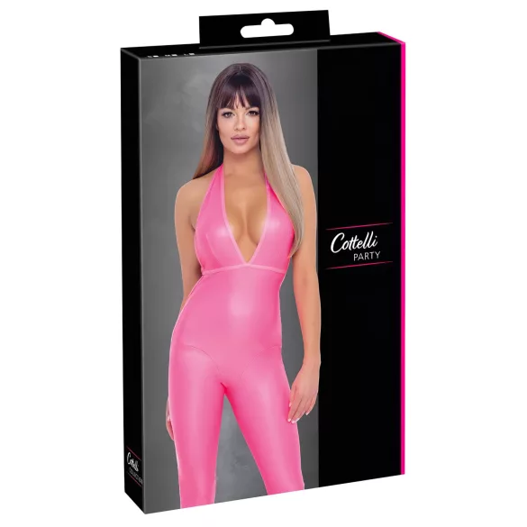 Cottelli Party - Jumpsuit with Deep Back Cutout (Pink) - M