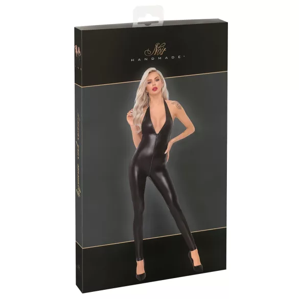 Noir - Halter Neck Jumpsuit (Black) - XL