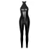 Noir - Shiny Zipper Jumpsuit (Black) - M