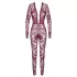 Noir Kink Royal - Sheer Catsuit (Red) - M