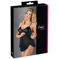 Cottelli - Light, Ruffled Babydoll (Black) - M