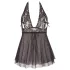 Cottelli Plus Size - Lace Flowing Babydoll (Black) - 3XL