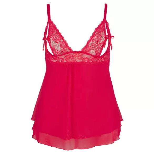 Cottelli Plus Size - Lacy, Flowy Babydoll (Red)