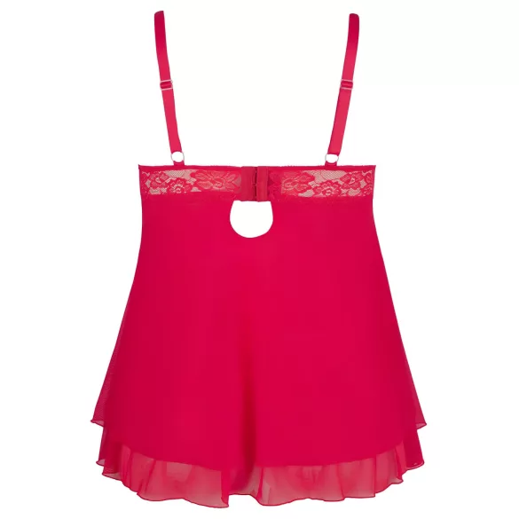 Cottelli Plus Size - Lacy, Flowy Babydoll (Red) - 2XL