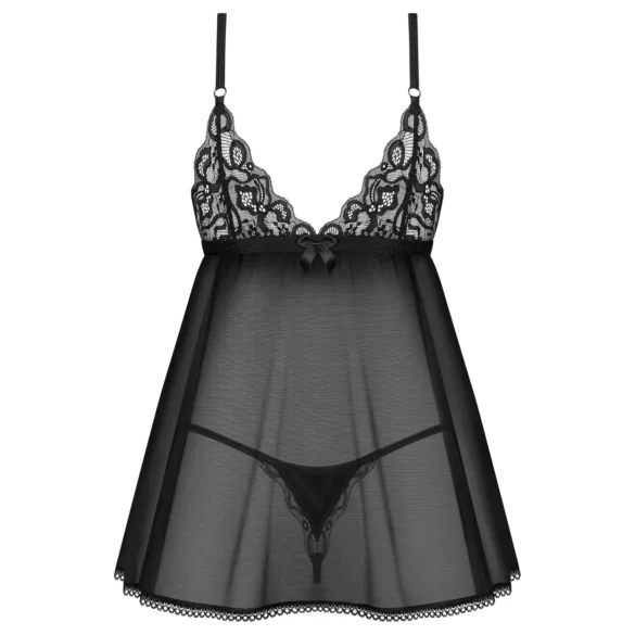 Obsessive Blomentis - Lace Babydoll Set (Black)