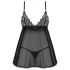 Obsessive Blomentis - Lace Babydoll Set (Black)