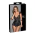 Cottelli Bondage - Lace Mini Dress with Handcuffs (Black)