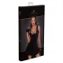 Noir - Ruffled Mini Dress (Black) - M