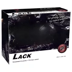 Black Glossy Fitted Sheet - 160x200cm