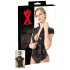 Late X zipped short-sleeve women’s top (black) - L