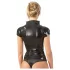 Late X zipped short-sleeve women’s top (black) - L