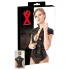 Late X zipped short-sleeve women’s top (black) - 2XL