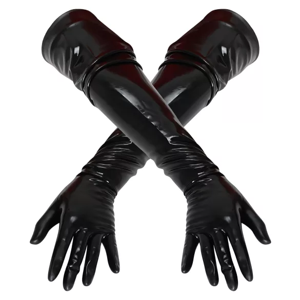 LATEX - Long Unisex Gloves (Black) - M