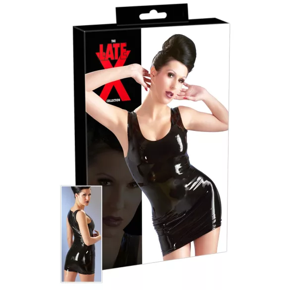 Late X sleeveless mini dress (black) - XL