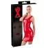 Latex sleeveless latex mini dress (red) - XL