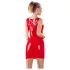 Latex sleeveless latex mini dress (red) - XL