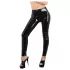 Latex zip-up leggings (black) - S