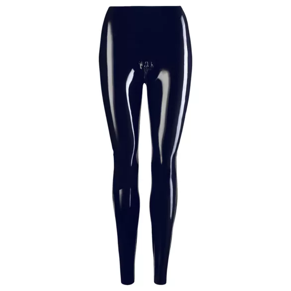 Latex zip-up leggings (black) - S
