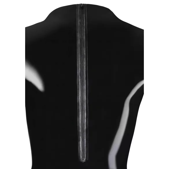 Latex long-sleeved women’s bodysuit (black) - M