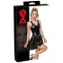 LATEX - Mini Dress with Ruffled Skirt (Black) - M