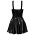 LATEX - Mini Dress with Ruffled Skirt (Black) - M