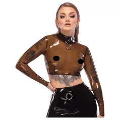 Late X transparent latex top (translucent black) - M