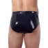 LATEX - Men's Black Conical Anal Plug Briefs