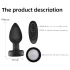 Mrow - Glow-in-the-Dark Radio-Controlled Anal Vibrator (Black)