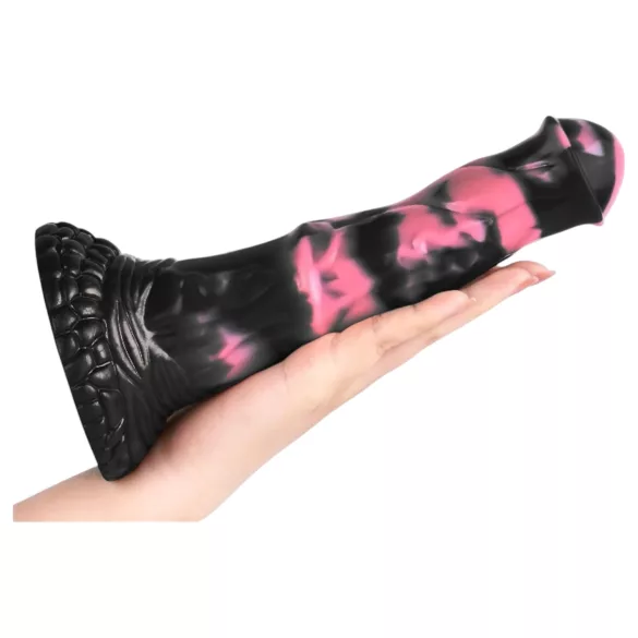 Bad Horse - silicone horse penis dildo - 18 cm (black‑pink)