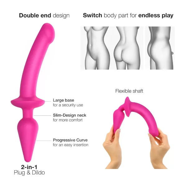 Strap-on-me Switch Semi-Realistic XXL - 2-in-1 Dildo (Pink)
