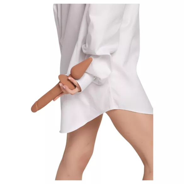 Strap-on-me Switch Realistic L - 2‑in‑1 silicone dildo (flesh-coloured)