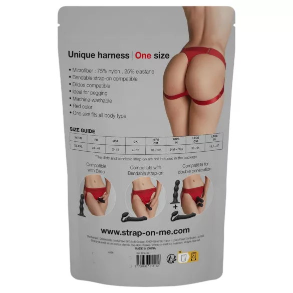 Strap-on Me - Adjustable Harness for Dildo (Red, XS-XXL)