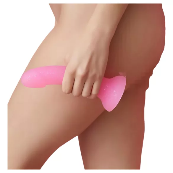 Dildolls Glitzy - Pink Silicone Suction Cup Dildo