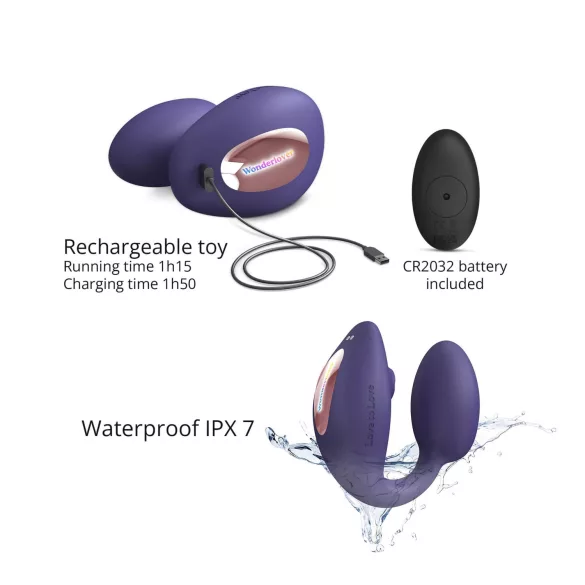 Love to Love Wonderlover - Clitoral & G-Spot Vibrator (Dark Purple)