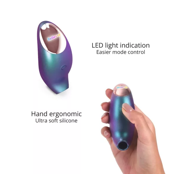 Love to Love Believer - Waterproof Clitoral Stimulator (Metallic Turquoise)