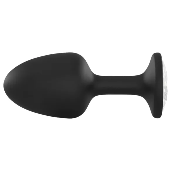 Dorcel Geisha Diamond Plug L - Black Anal Plug with White Gem