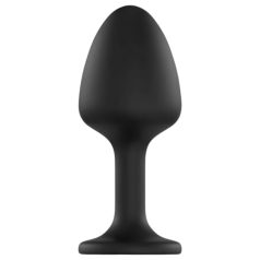   Dorcel Geisha Diamond XL Anal Plug - Black with White Gemstone