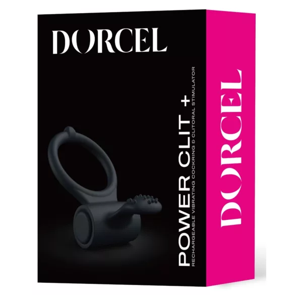 Dorcel Power Clit Plus - rechargeable vibrating penis ring (black)