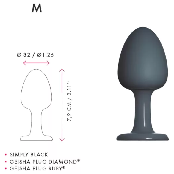 Dorcel Geisha M Beaded Anal Plug (Black)