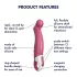 Satisfyer Petting Hippo - rechargeable, waterproof vibrator (pink)