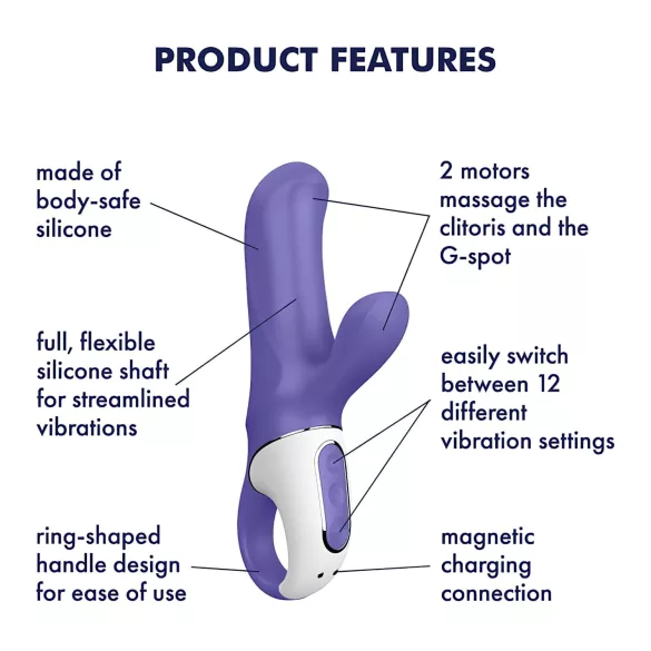 Satisfyer Magic Bunny - waterproof rabbit vibrator (purple)