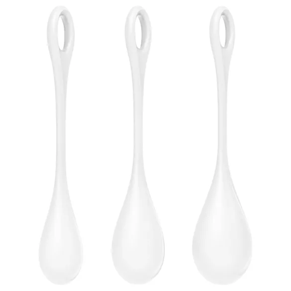 Satisfyer Yoni Power 1 - Geisha Ball Set - White (3-piece)