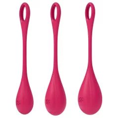 Satisfyer Yoni Power 1 - Red Geisha Ball Set (3-Piece)