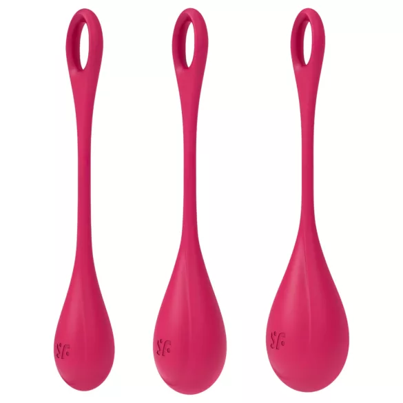 Satisfyer Yoni Power 1 - Red Geisha Ball Set (3-Piece)