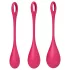 Satisfyer Yoni Power 1 - Red Geisha Ball Set (3-Piece)