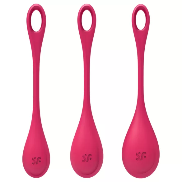 Satisfyer Yoni Power 1 - Red Geisha Ball Set (3-Piece)
