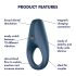 Satisfyer Rocket Ring - Waterproof Vibrating Blue Penis Ring