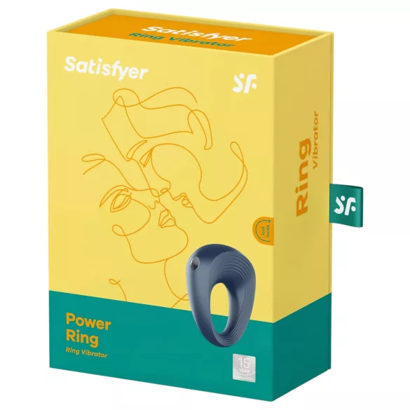 Satisfyer Power Ring - Waterproof Vibrating Penis Ring (Gray)